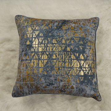 Velvet Gold Foil Print Cushion Cover