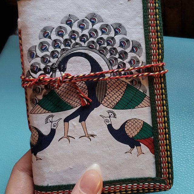 Handmade Paper Diary- Peacock (Set Of 4)