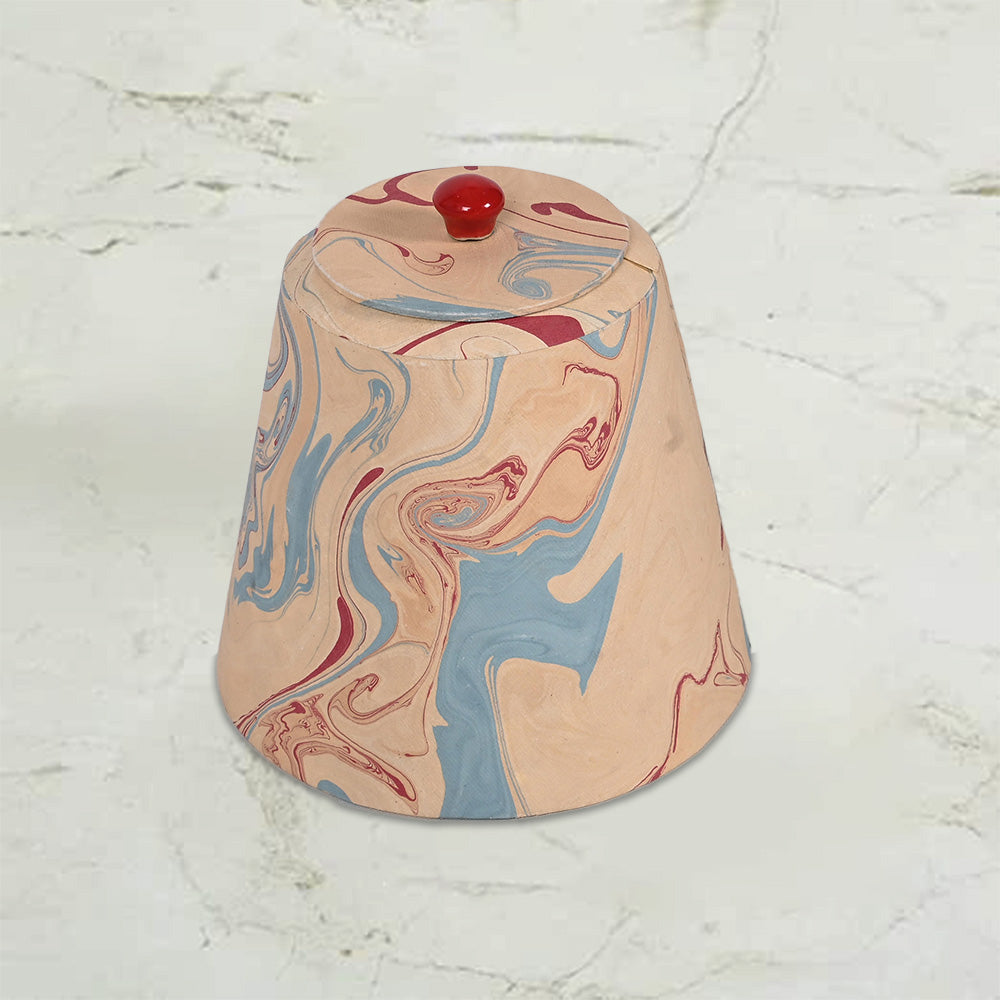 Handmade Paper Jar With Ceramic Knob