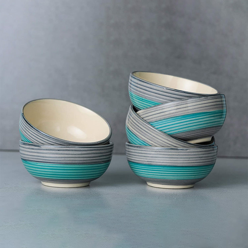 Hand Painted Ceramic Bowls (set Of 6)