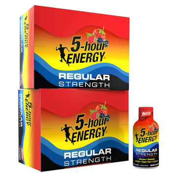 5-hour ENERGY Shot, Regular Strength Berry, 1.93 Ounce, 24 Count