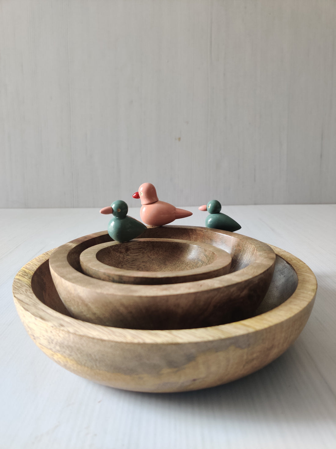 Round Bowl With Figurine-  Large