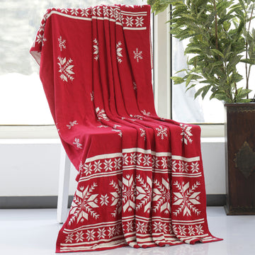 Snow Flakes Christmas AC Throw Blanket