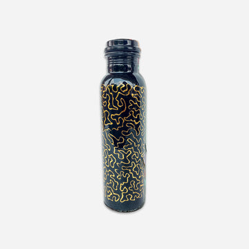 Copper Screen Printed Water Bottle 950 Ml Black