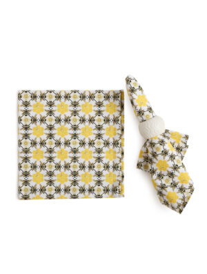 Bee Design Placemats And Table Napkins (set Of 4)