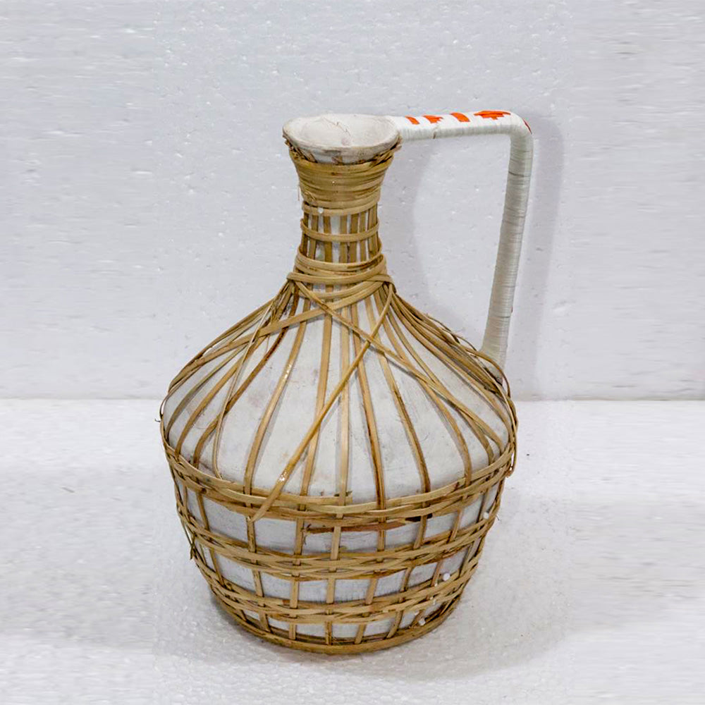 Handcrafted Antique Vase With Handle