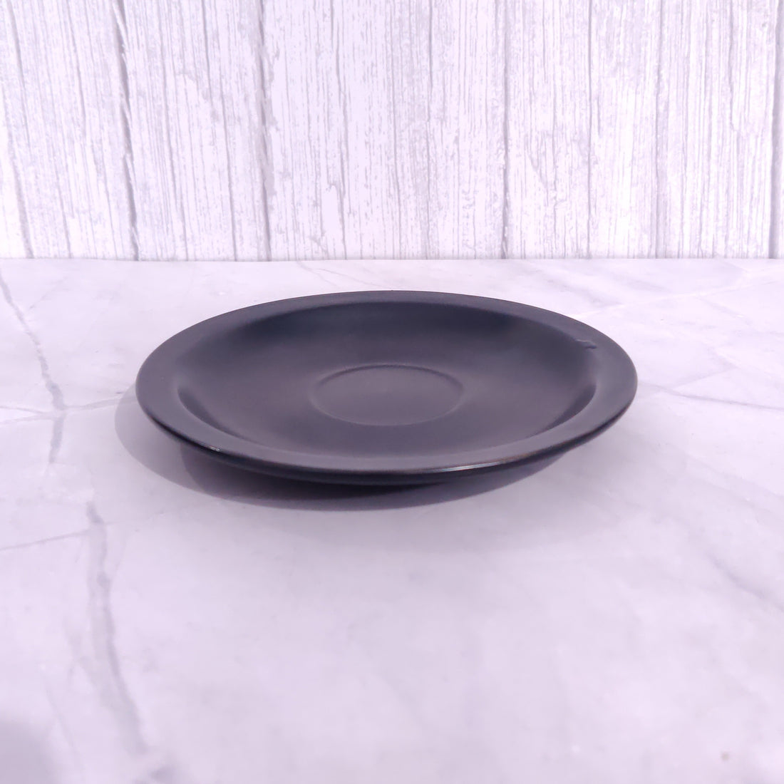 Black Matte Saucer Plate