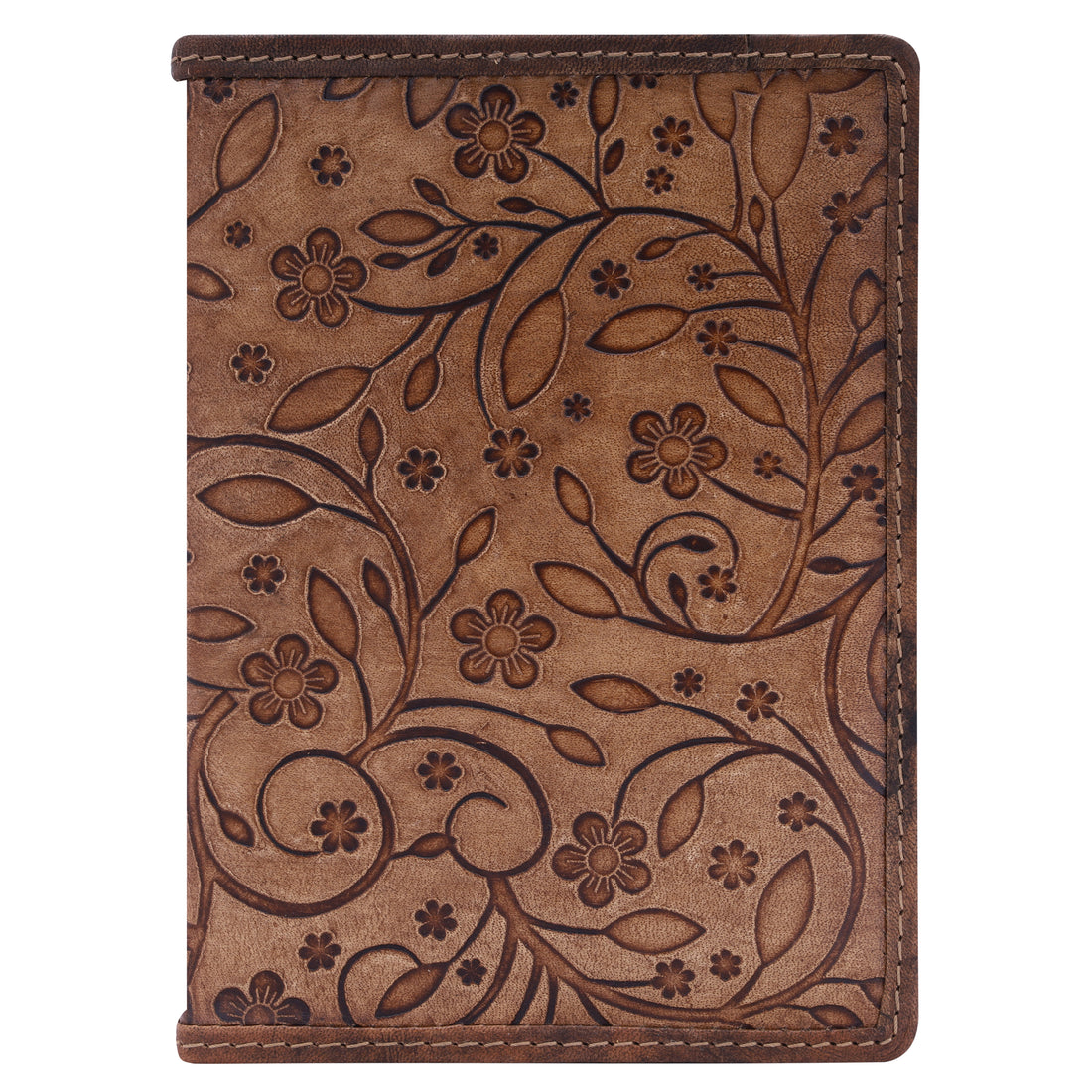 Embossed Handmade Leather Journal With Handmade Paper