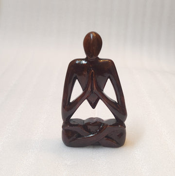 Lotus Meditation Yoga Wooden Sculpture