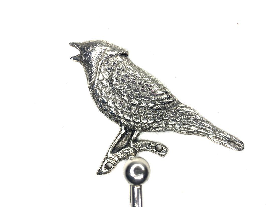 Handmade Recycled Aluminum Coat Hook- Bird