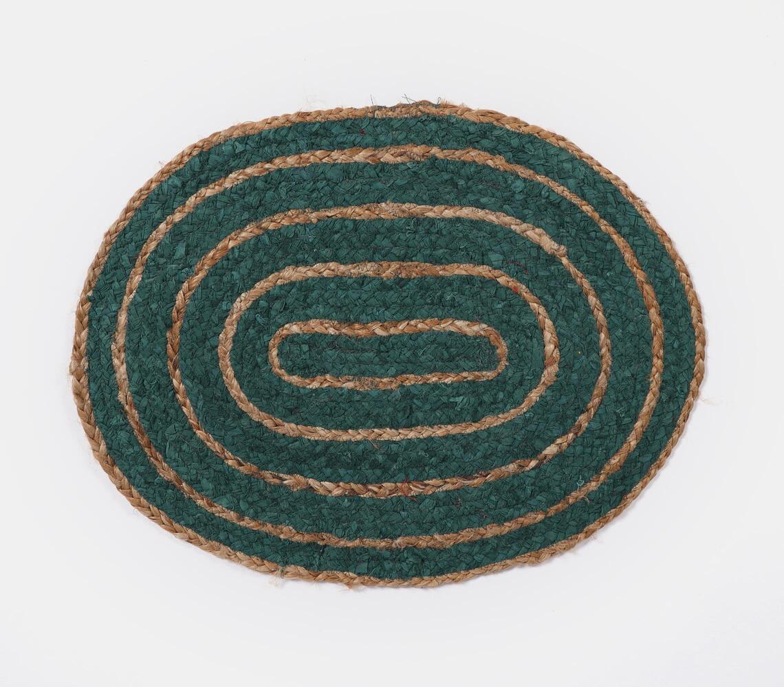 Green Oval Door Mat