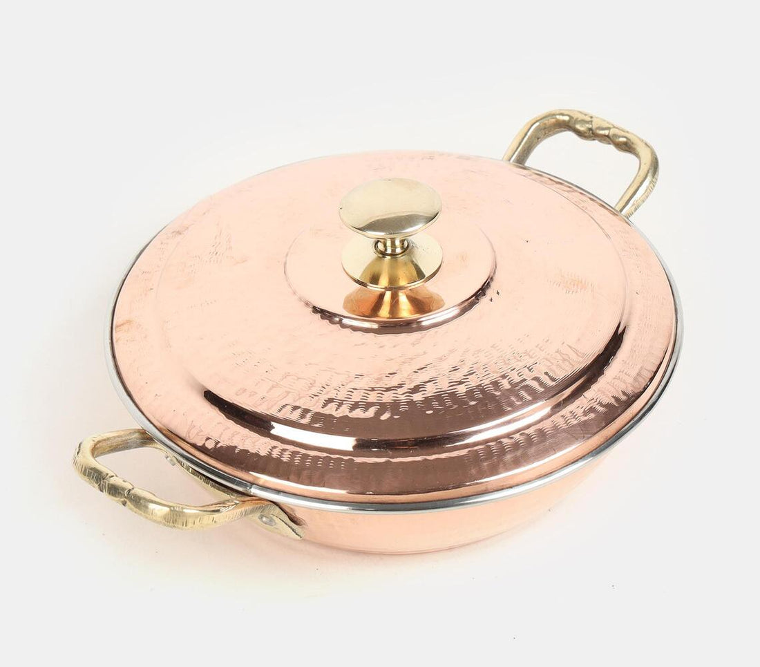 Copper And Stainless-steel Pot With Lid