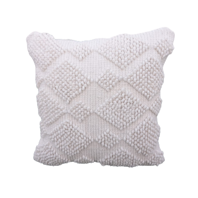 Handmade Boho White Cushion Cover