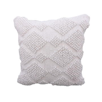 Handmade Boho White Cushion Cover