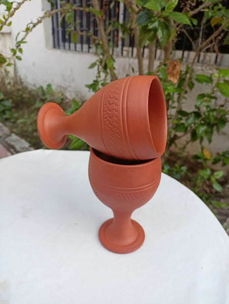 Terracotta Clay Wine Chalet - Set Of 2