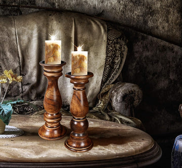 Rustic Candle Holder Set