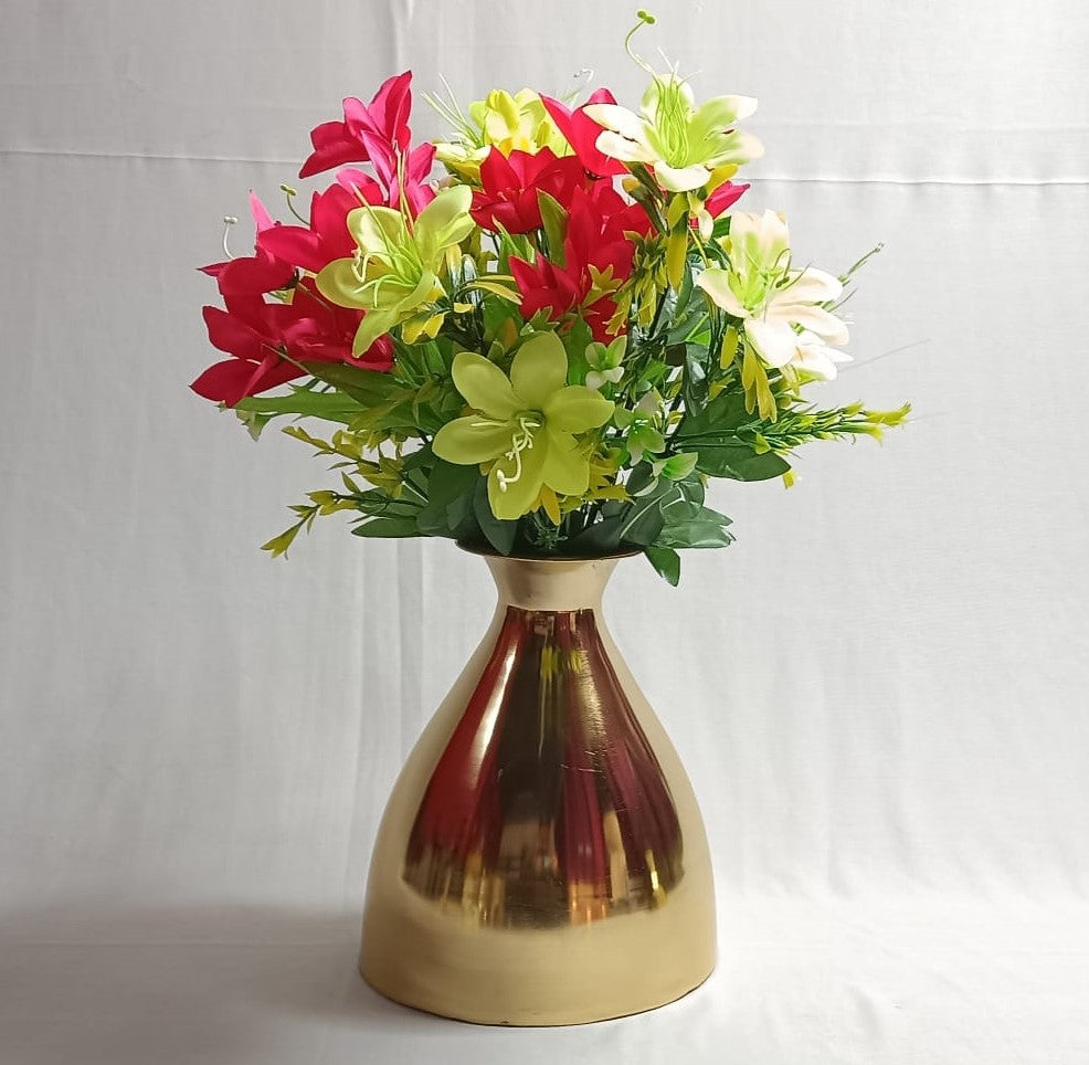 Golden Metallic Drop Vase