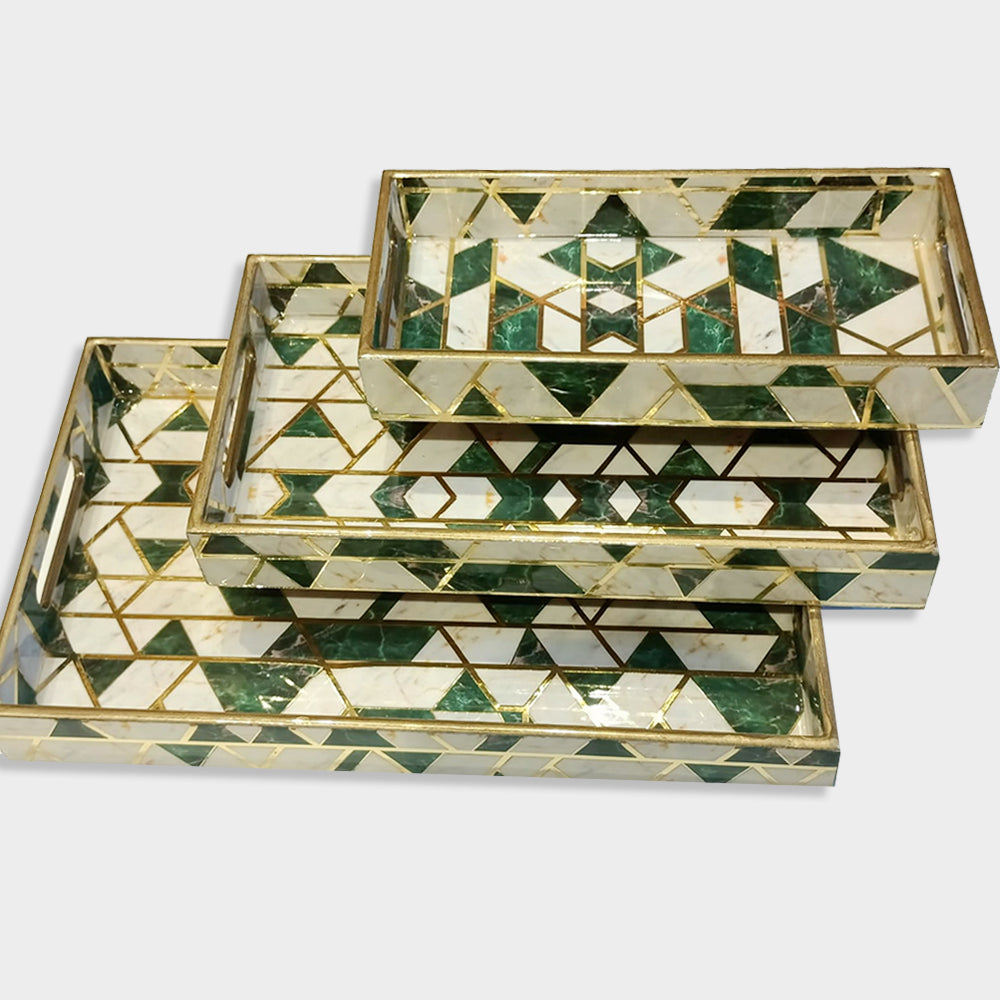 MDF Digital Zig Zag Print Trays (Set Of 3)