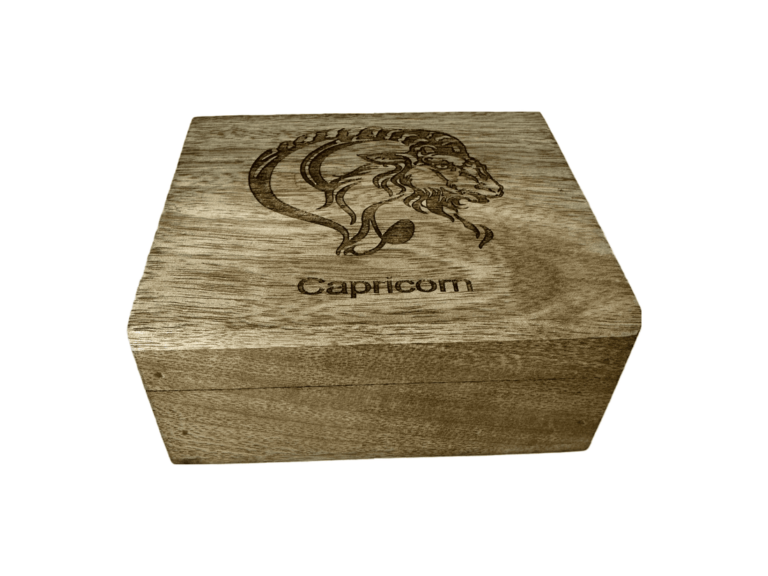 Capricorn - Laser Etched Square Box