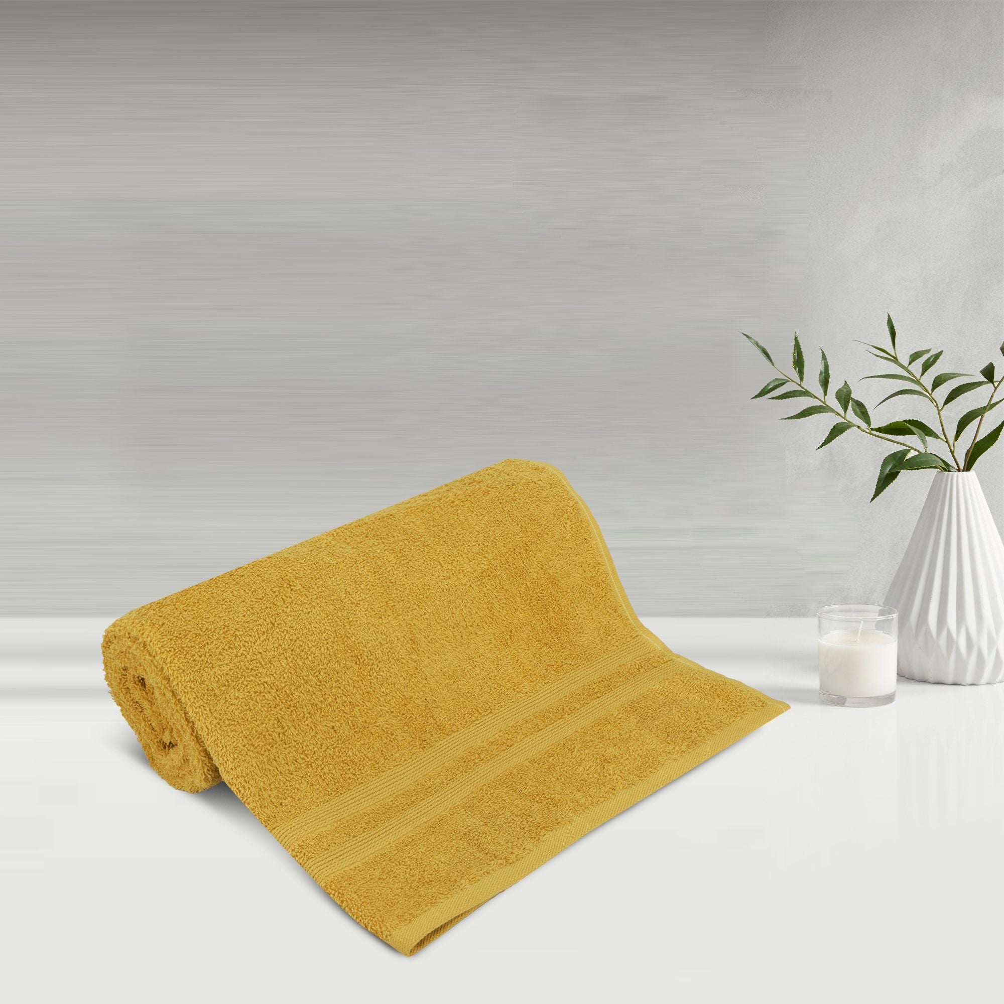 Lush & Beyond 500 GSM Bath Towel (Mustard)