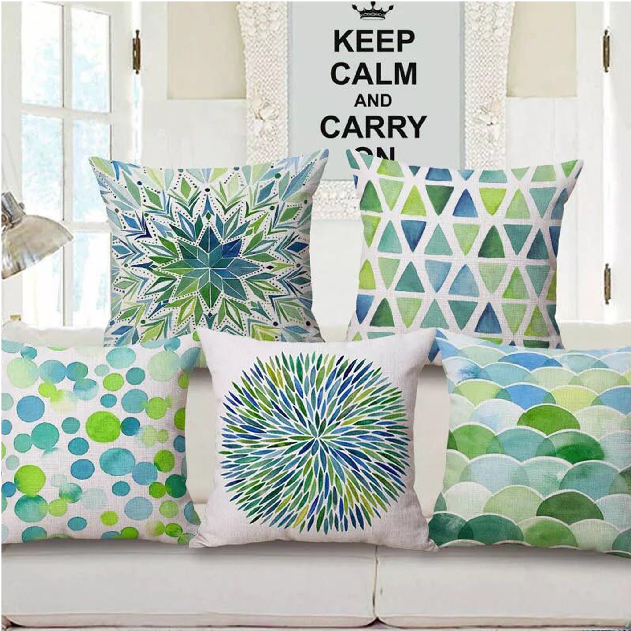 Digital Print Cushion Cover Set Of 5 Pcs