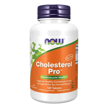 NOW Foods Supplements, Cholesterol Pro™ with Bergamonte™ and Plant Sterols, Cardiovascular Health*, 120 Tablets