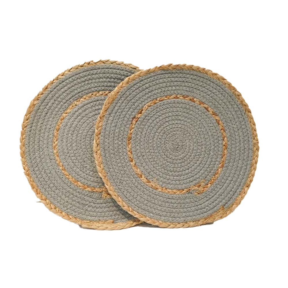 Cotton And Jute Placemat - Set Of 2