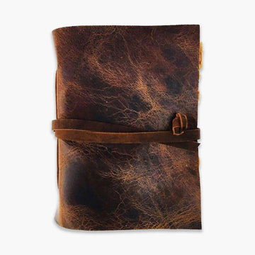 Vintage Leather Journal With String Closure