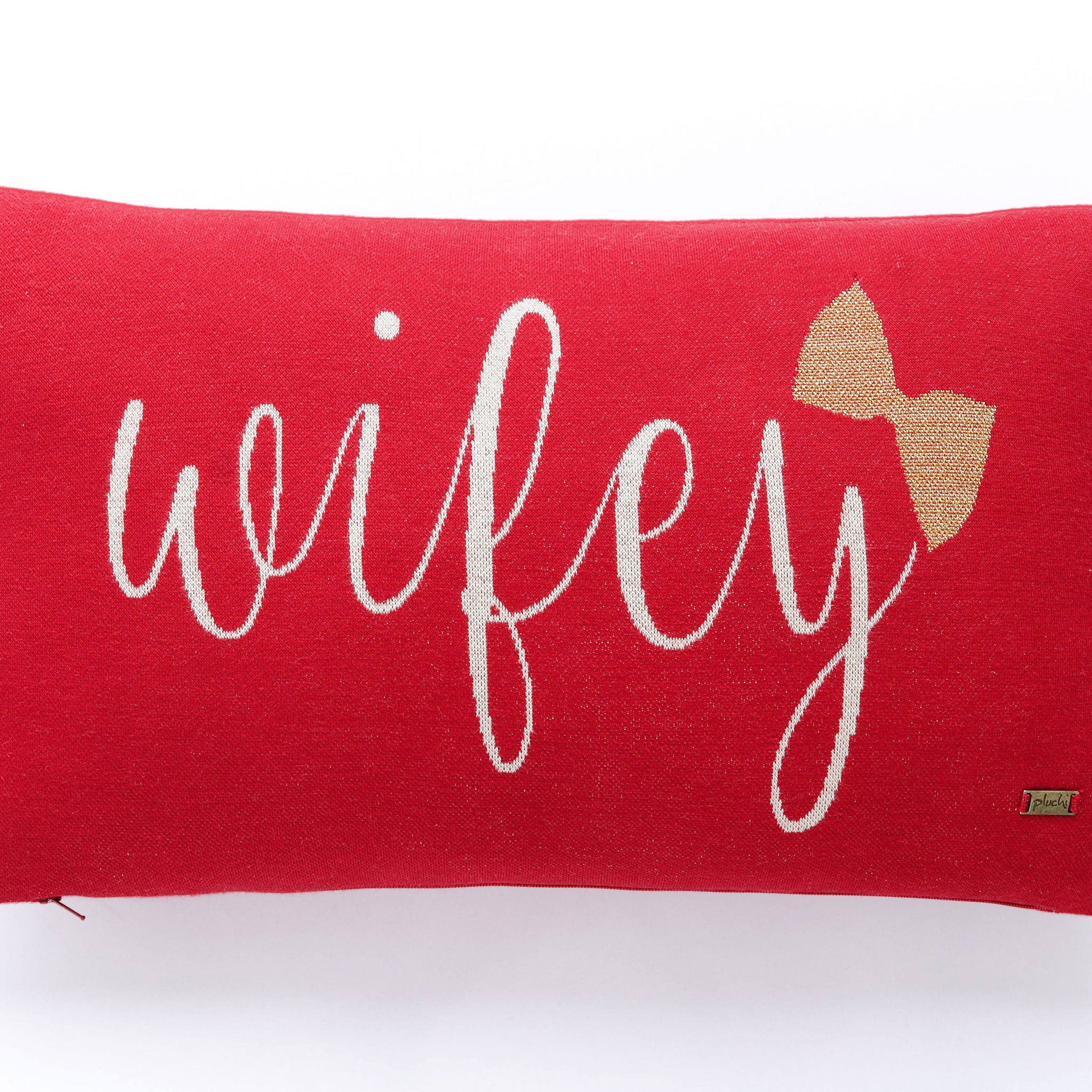 Wifey Decorative Knitted Cushion Cover