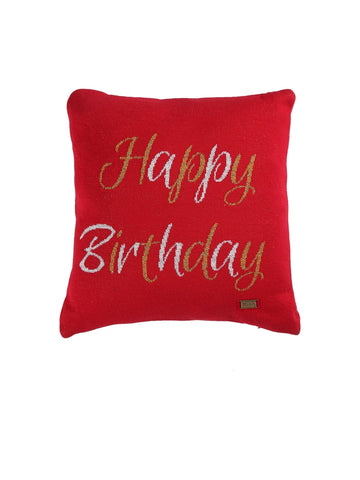 Birthday Cotton Knitted Decorative Cushion Cover