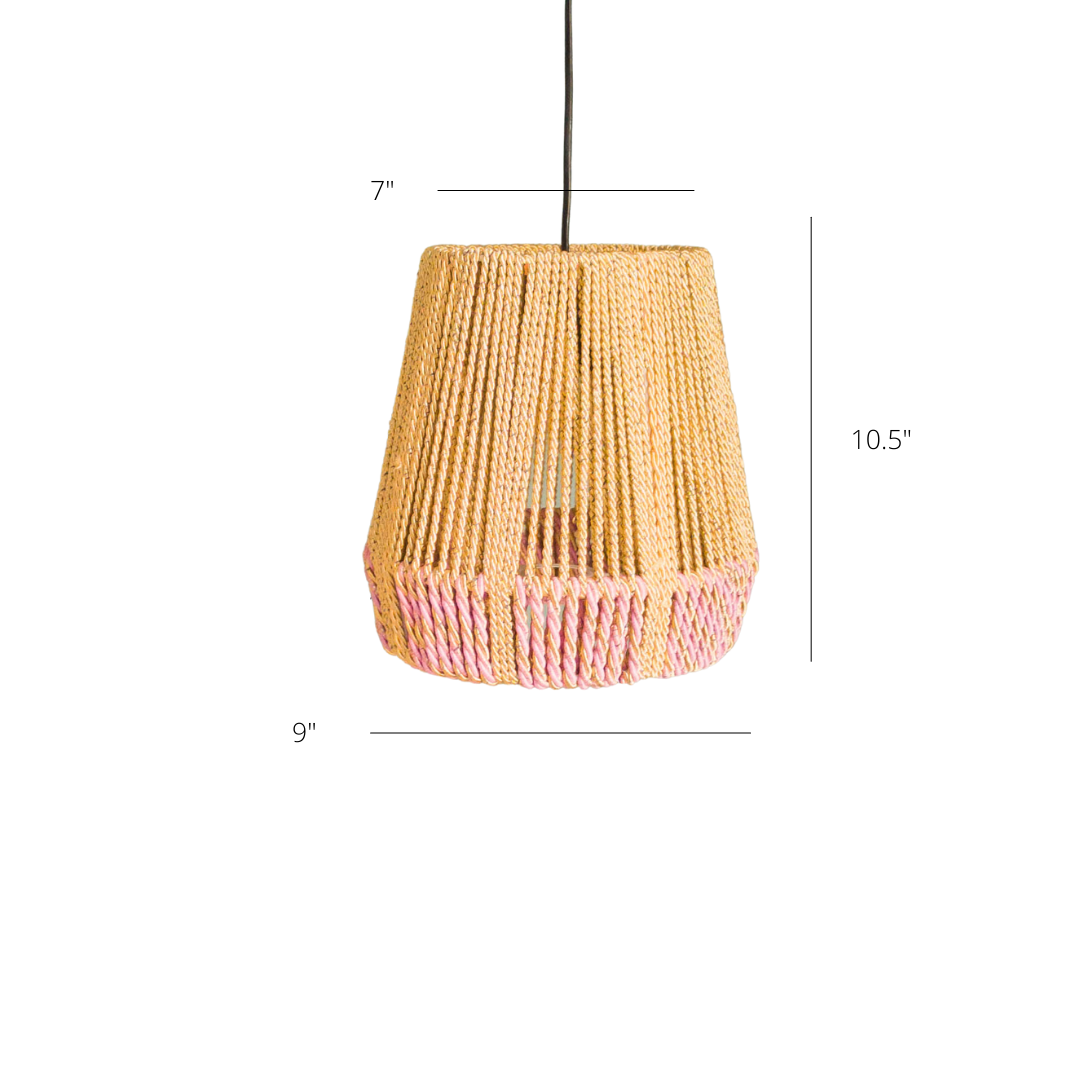 Weaves Conical Lamp - Gold