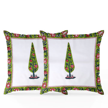 Gulmohar Tree Handblocked Cushion Cover