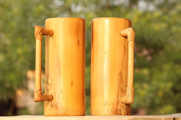 Bamboo Beer Mug - Set Of 2