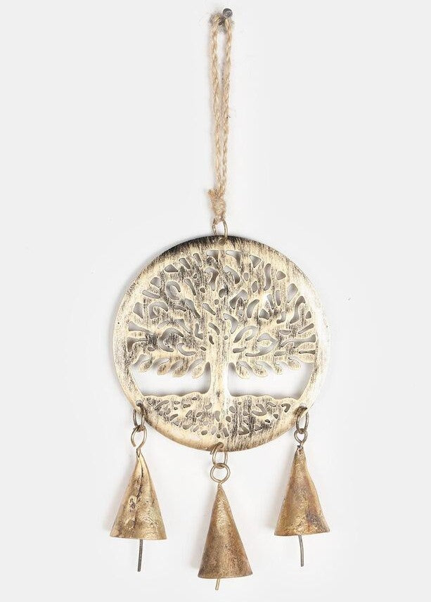 Wrought Iron Tree Of Life Hanging With Bells