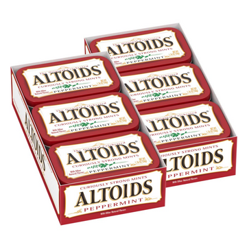 ALTOIDS Classic Peppermint Breath Mints, 1.76 oz Tin (pack of 12)