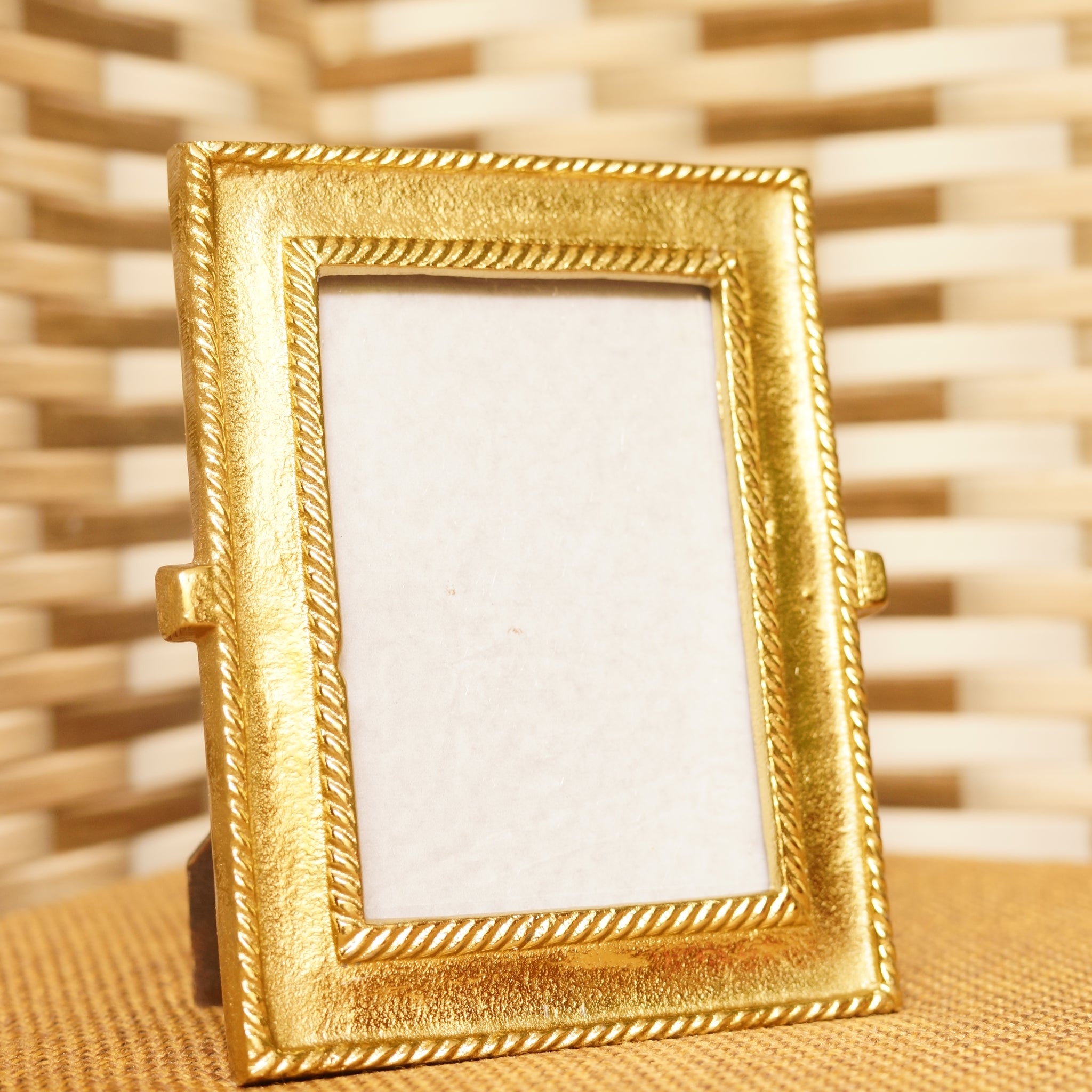 Photo Frame Golden Metal