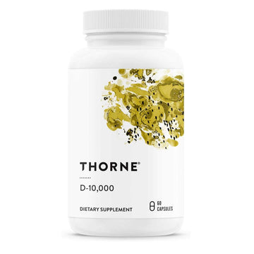 THORNE Vitamin D3 Supplement - Supports Healthy Bones, Teeth Muscles, Cardiovascular & Immune Function - Gluten, Dairy & Soy-Free - 10,000 IU - 60 Capsules