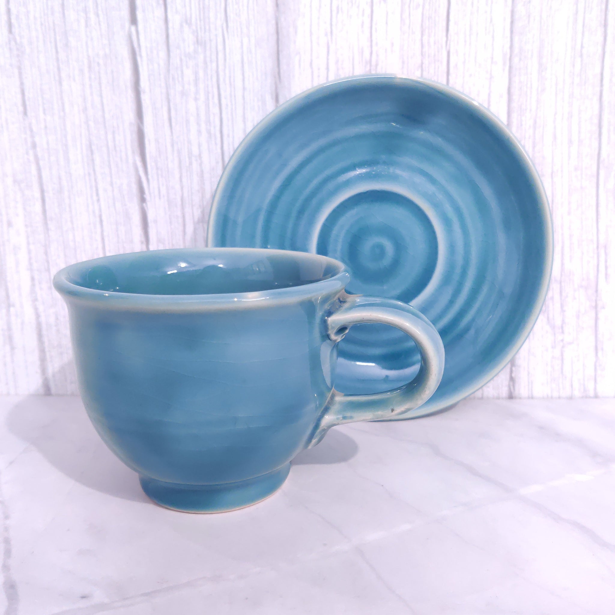 Hand Crafted Ceramic Mug And Saucer