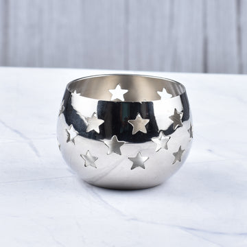 Star Cut Brass Votive T-light Holder