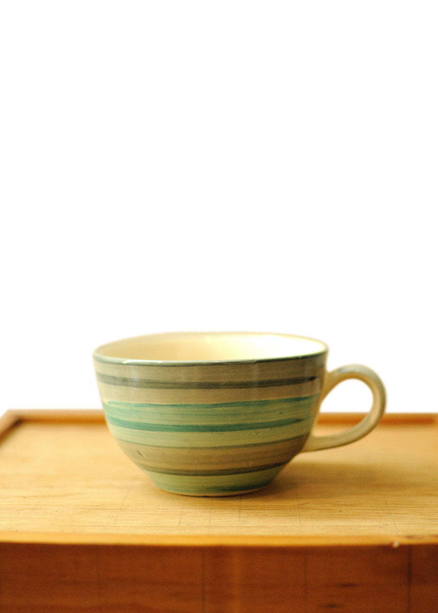 Grey And Teal Cappuccino Cup