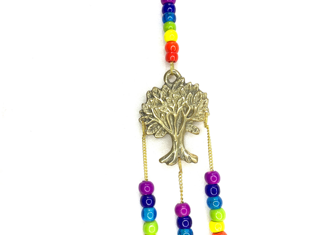 Tree Of Life Bell Chime With 7 Chakra Beads