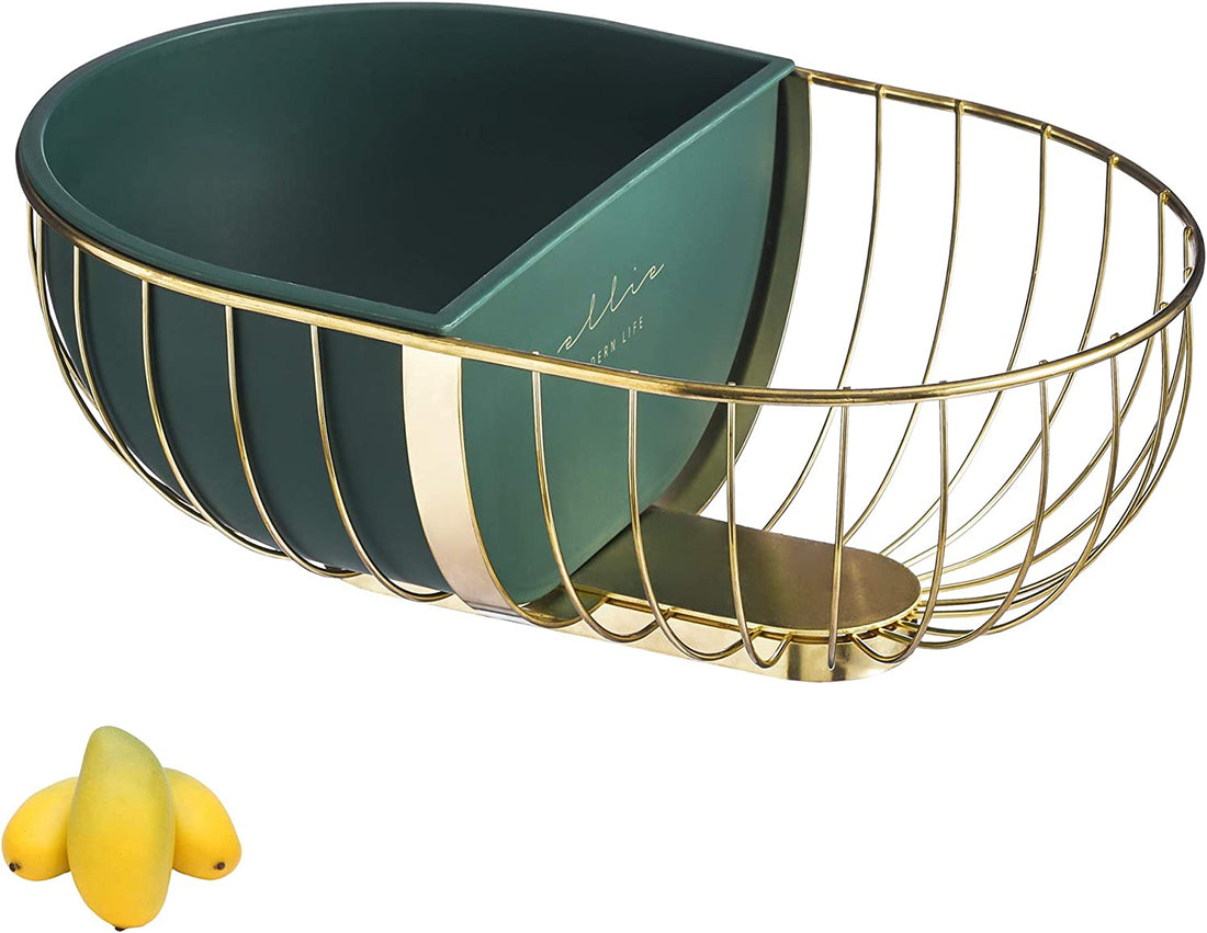 Dual Partition Multi-functional Wire Fruit Basket