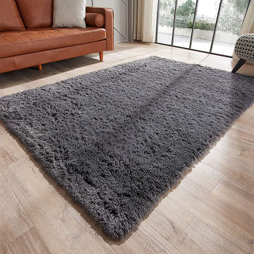 Soft Fluffy Fur Rug -grey