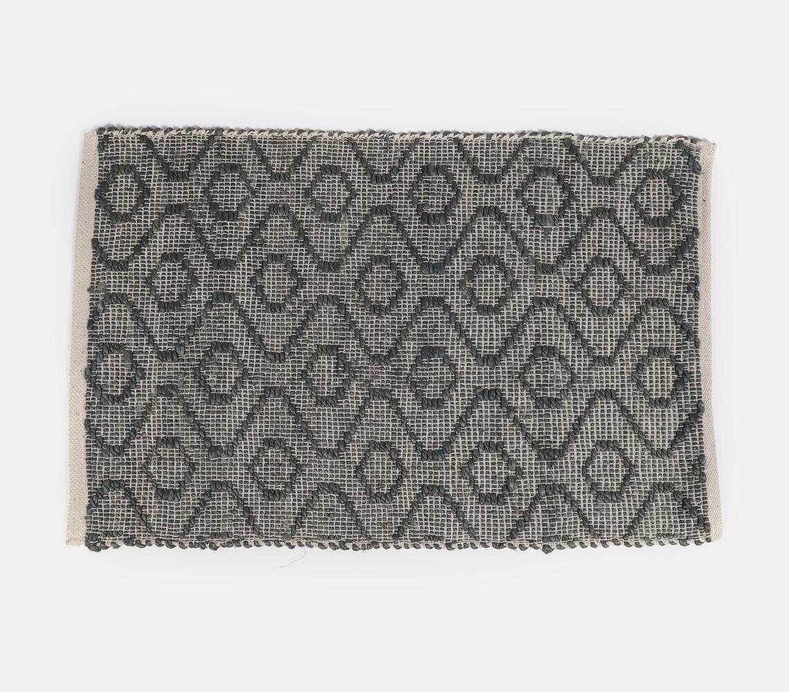 Jute And Cotton Rug- Wave Pattern