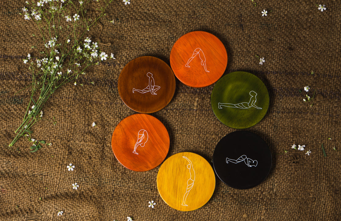 Surya Namaskar Coaster Set Of 6