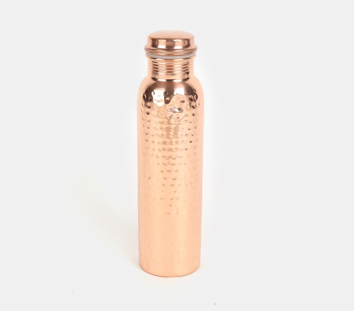 Copper Water Bottle Hand Hammered Finish