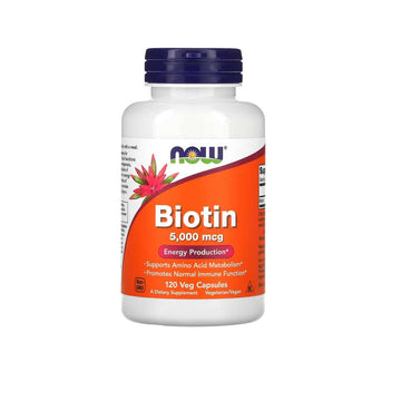 NOW Foods, Biotin, 5,000 mcg, 120 Veg Capsules