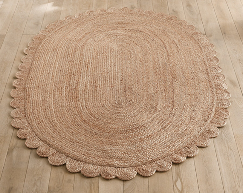 Handwoven Jute Rug Oval