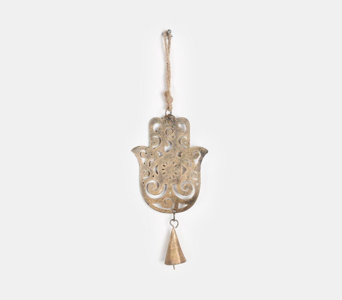 Handmade Wrought Iron Hamsa Hand Hanging