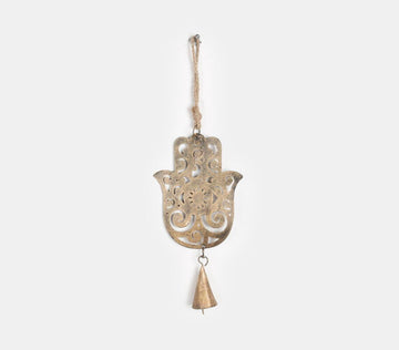 Handmade Wrought Iron Hamsa Hand Hanging